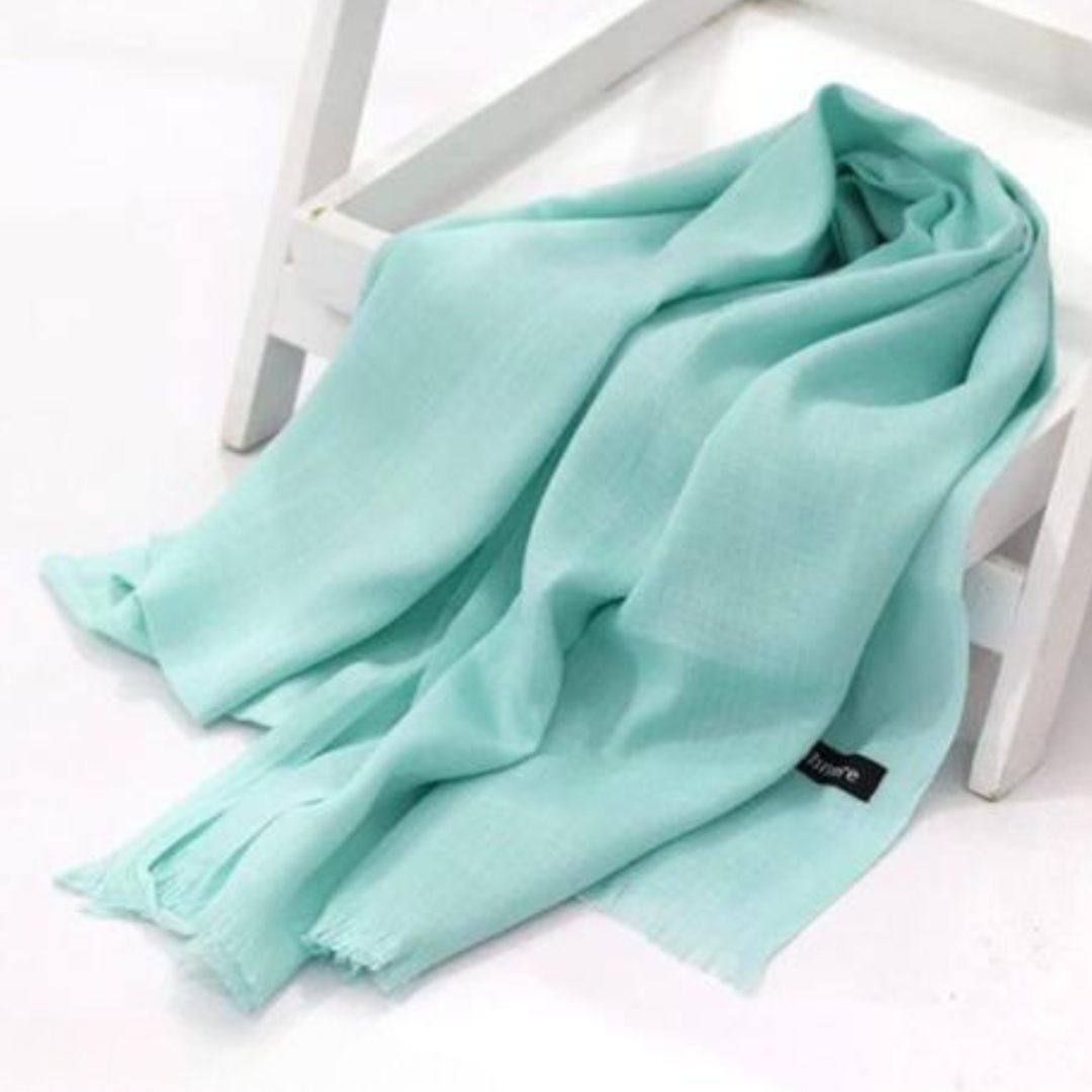 Turkish Lawn Hijab - Aqua Blue