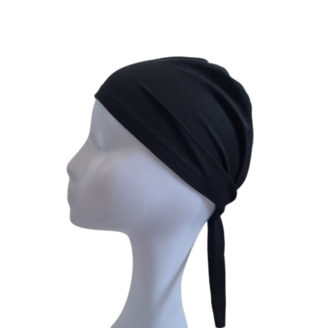 Tie Back Cap - Black