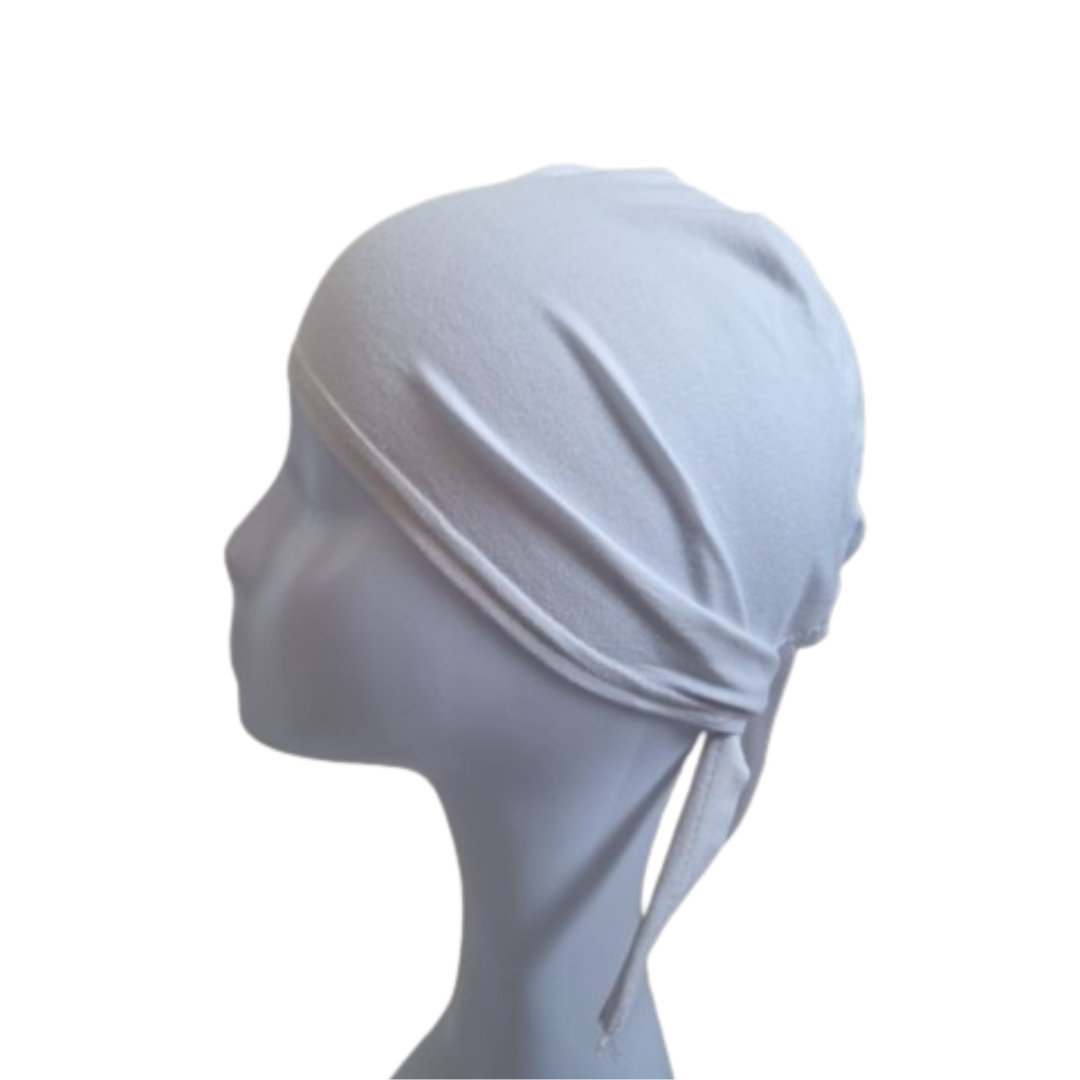 Tie Back Cap - White