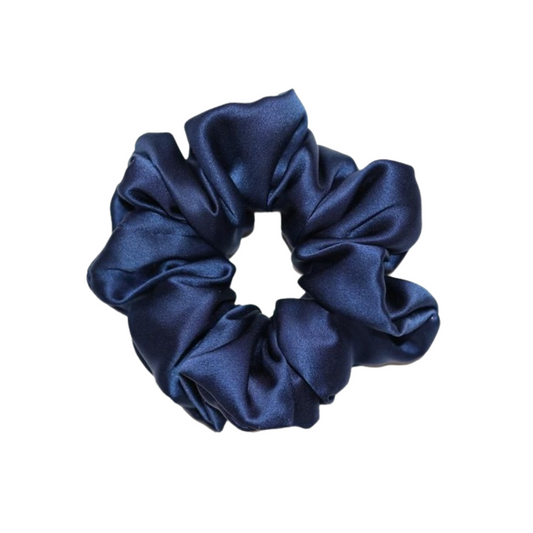 Silk Scrunchie - Navy Blue