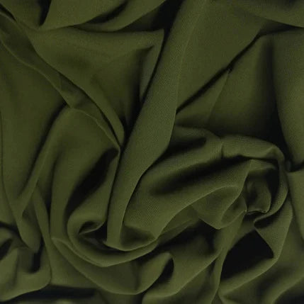 Georgette Hijab - Olive Green