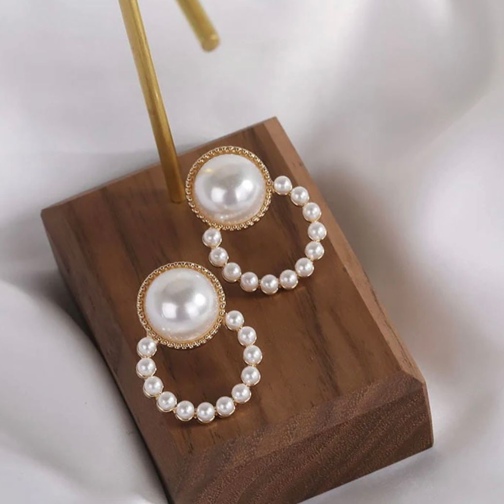 Round Pearl Studs pair